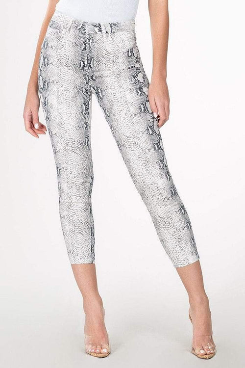 Grey Snake Skin Print High-Rise Flood Jeans YMI 1/25