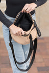 Double Zipper Nylon Crescent Sling Bag