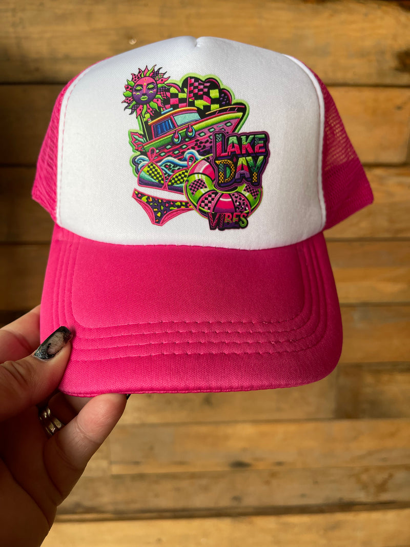 Hot Pink Lake Day Vibes Hat