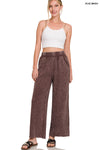 WASHED DOUBLE GAUZE ELASTIC BAND WAIST PANTS