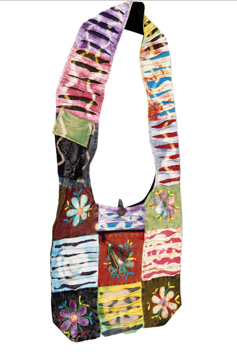 Daisy Patchwork Nepal Shoulder Bag