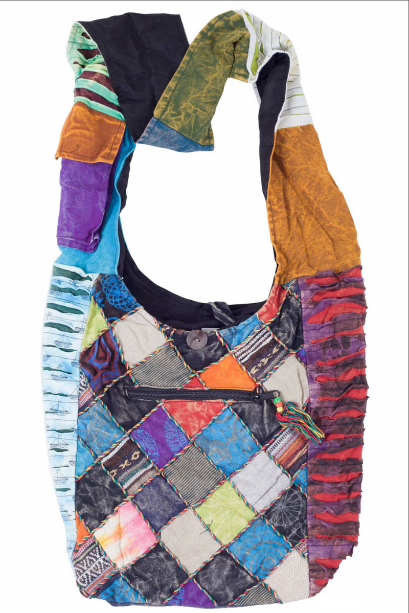 Multi Color Patchwork Nepal Shoulder Bag