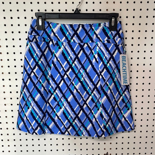 Blue Argyle Print 2-Pocket Pull-On Skort Blue Argyle Print 2-Pocket Pull-On Skort BEACHTIME by Lulu-B