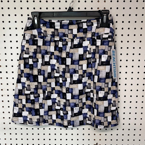 Navy Abstract Print 2-Pocket Pull-On Skort BEACHTIME by Lulu-B