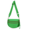 Double Zip Crescent Sling Bum Bag Double Zip Crescent Sling Bum Bag Chole Kelly Green