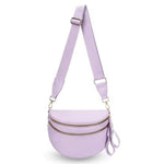 Double Zip Crescent Sling Bum Bag Double Zip Crescent Sling Bum Bag Chole Lavender