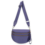 Double Zip Crescent Sling Bum Bag Double Zip Crescent Sling Bum Bag Chole Purple
