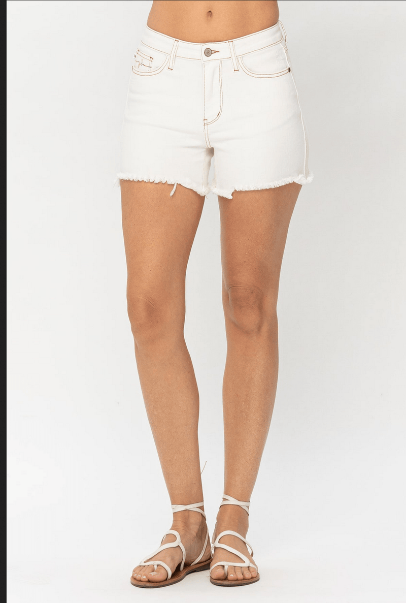 Creamy White Denim Shorts Creamy White Denim Shorts Judy Blue 3XL Shorts