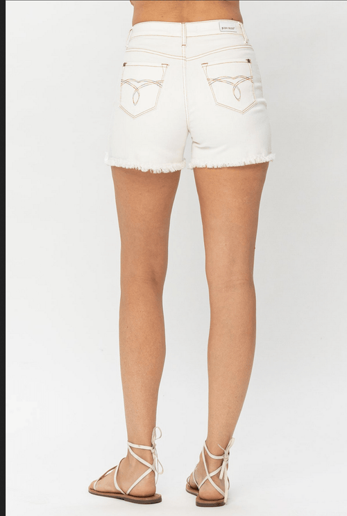 Creamy White Denim Shorts Creamy White Denim Shorts Judy Blue 3XL Shorts