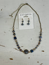 Blue Precious Beads Earring/Necklace Set Kat & Bryn