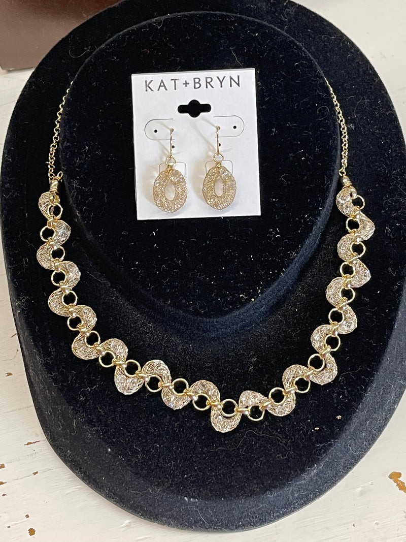 Crystal Earring & Necklace Set Kat & Bryn