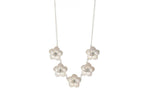 Silver Crystal Flowers Necklace Kat & Bryn