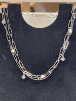Silver Link Pearl Necklace Kat & Bryn