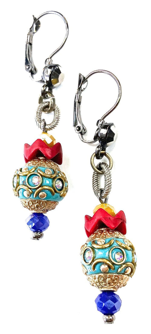 Fancy Bead Drop Latchback Earrings Fancy Bead Drop Latchback Earrings Lost & Found Trading Co.