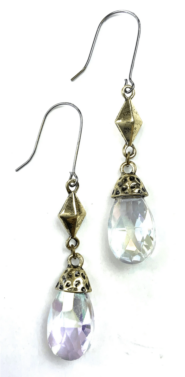 Long Wire w/ Faceted Drop Earring Lost & Found Trading Co.