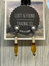 Ornate Square Post Earrings w/ Drop Lost & Found Trading Co.