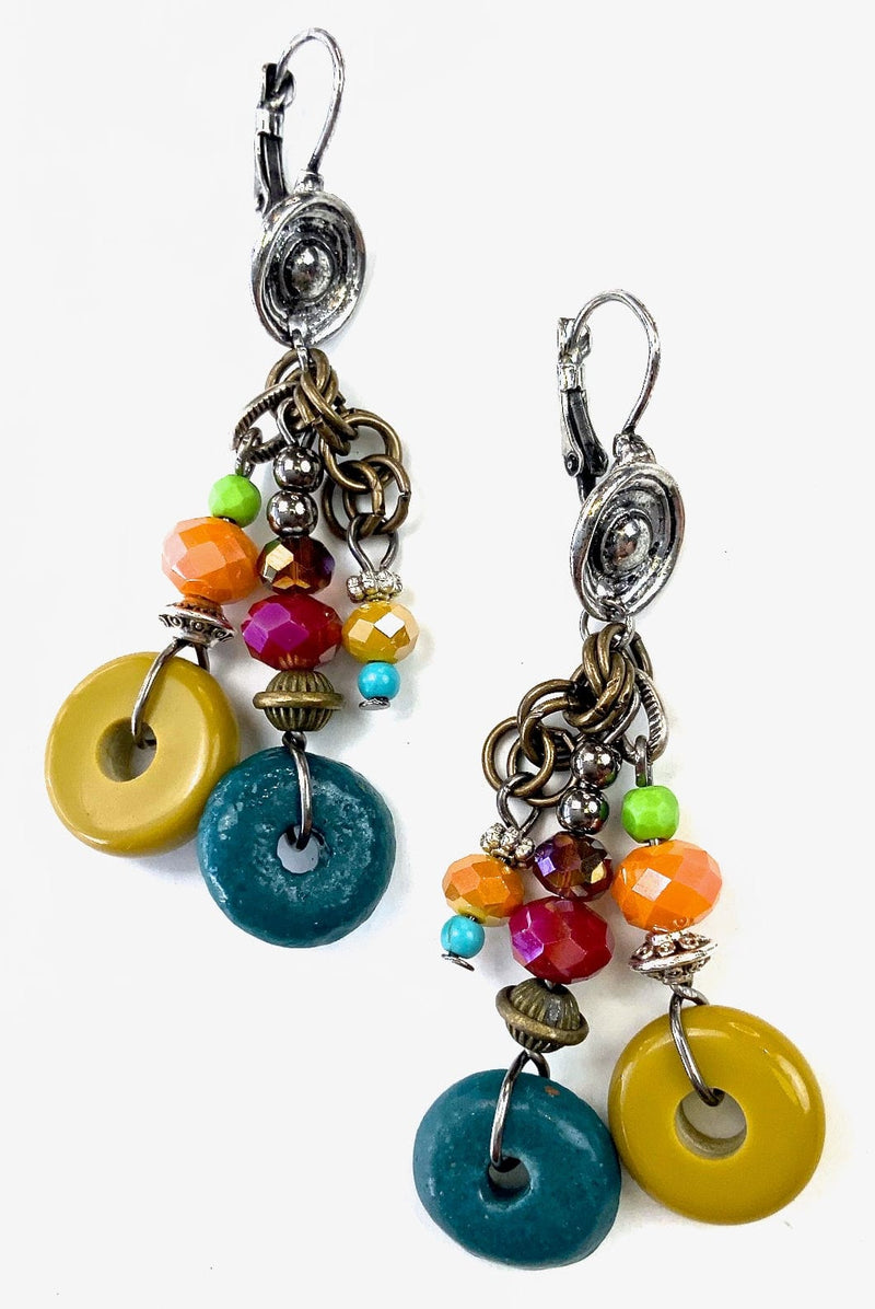 Tri Drop Cluster Latchback Earrings Tri Drop Cluster Latchback Earrings Lost & Found Trading Co.