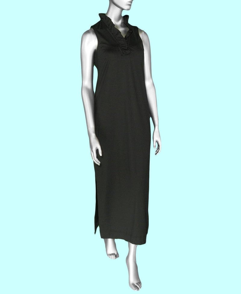 Black Ruffle Neck Sleeveless Maxi Dress Black Ruffle Neck Sleeveless Maxi Dress Lulu-B