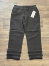 Black Triple Fringe Pull On Jeans Lulu-B Jeans