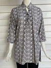 Black & White Chevron Print V-Neck Travel Tunic Black & White Chevron Print V-Neck Travel Tunic Lulu-B