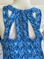 Blue Chevron Print Sexy Maxi Dress Blue Chevron Print Sexy Maxi Dress Lulu-B