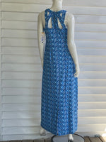 Blue Chevron Print Sexy Maxi Dress Blue Chevron Print Sexy Maxi Dress Lulu-B