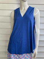 Deep Sea Blue Sleeveless V-Neck Top Deep Sea Blue Sleeveless V-Neck Top Lulu-B