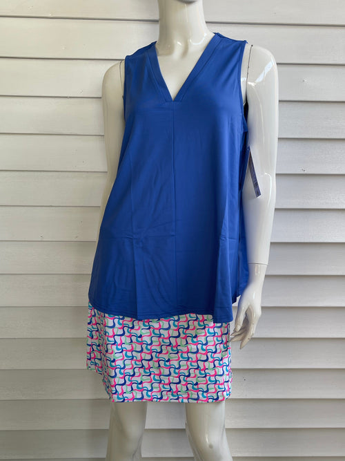 Deep Sea Blue Sleeveless V-Neck Top Deep Sea Blue Sleeveless V-Neck Top Lulu-B