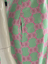 Green & Pink Medallion Collar Button Down Dress Lulu-B