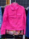 Hot Pink Linen Jacket Lulu-B