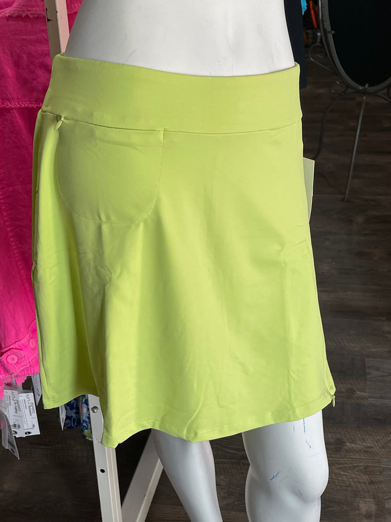 Key Lime Pull-on Zip Skort with UPF50+ Key Lime Pull-on Zip Skort with UPF50+ Lulu-B