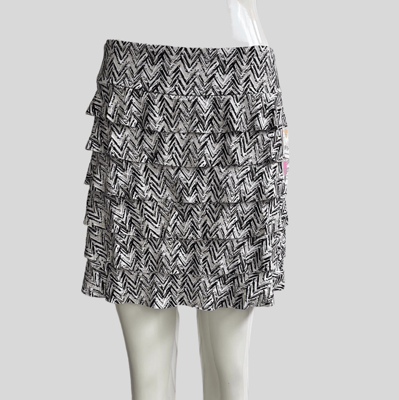 Nuetral Chevron Print Cha Cha Skort Lulu-B