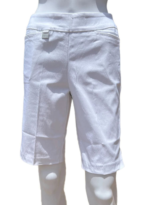 White Bangladine 10" Inseam Bermuda Shorts Lulu-B