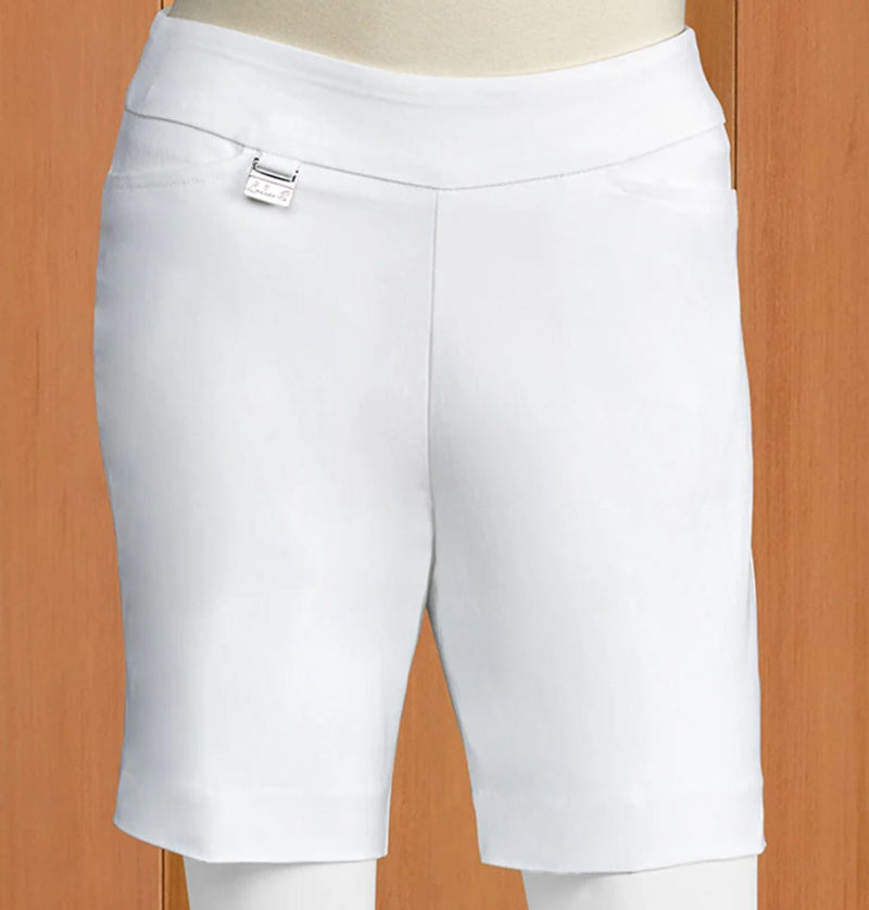 White Bangladine 10" Inseam Bermuda Shorts Lulu-B