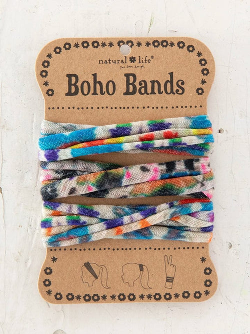 Boho Bands Hair Ties, Set of 3 - Blue Fuchsia Marigold Tie-Dye Boho Bands Hair Ties, Set of 3 - Blue Fuchsia Marigold Tie-Dye Natural Life