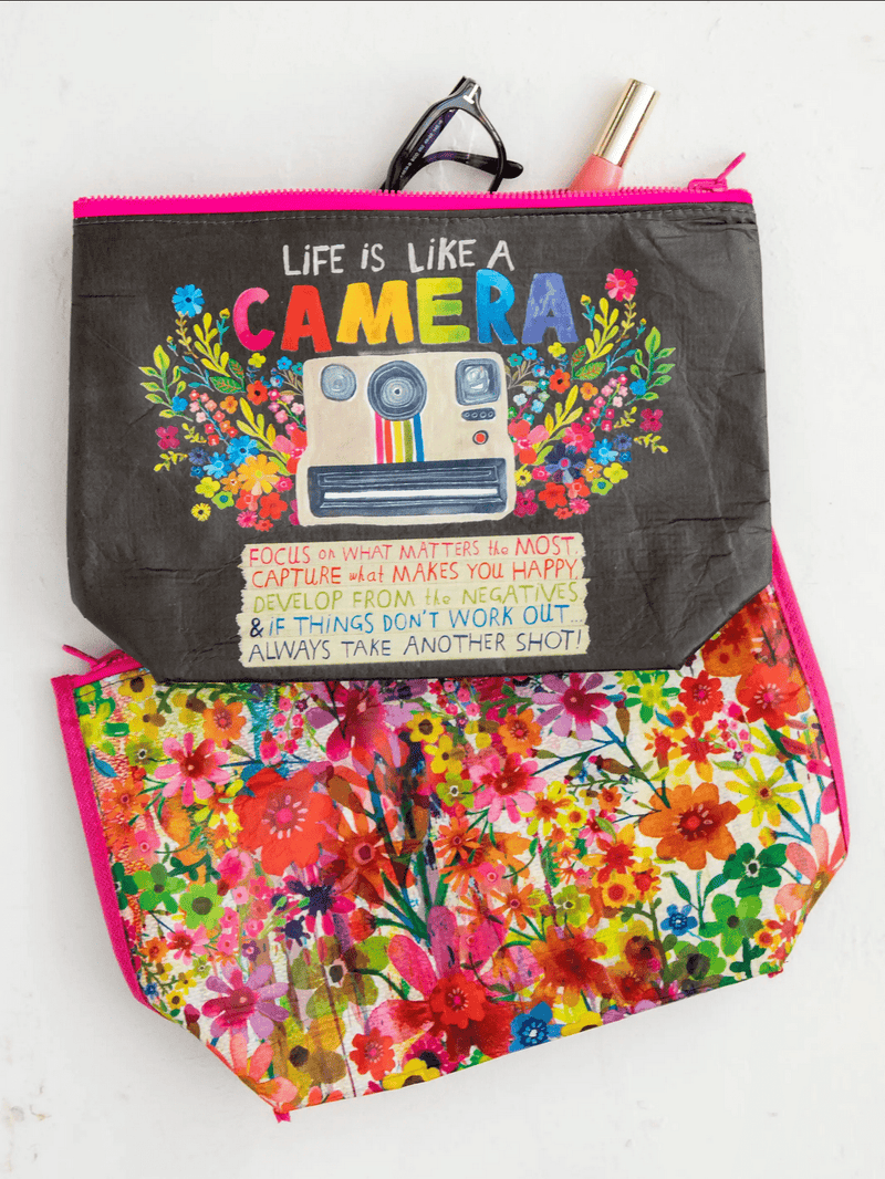 Recycled Zipper Pouch Natural Life