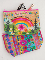 Recycled Zipper Pouch Natural Life Grateful