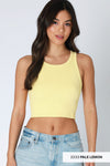 Chevron Highneck Crop Top Chevron Highneck Crop Top Nikibiki Pale Lemon