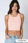 Chevron Highneck Crop Top Chevron Highneck Crop Top Nikibiki Peachy Pink