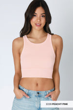 Chevron Highneck Crop Top Chevron Highneck Crop Top Nikibiki Peachy Pink