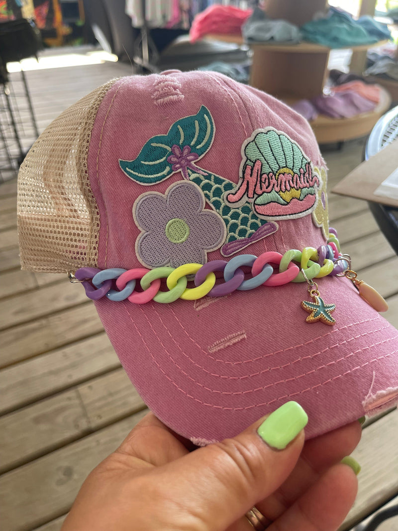 Custom Mermaid Ponytail Cap Old Skool Boutique