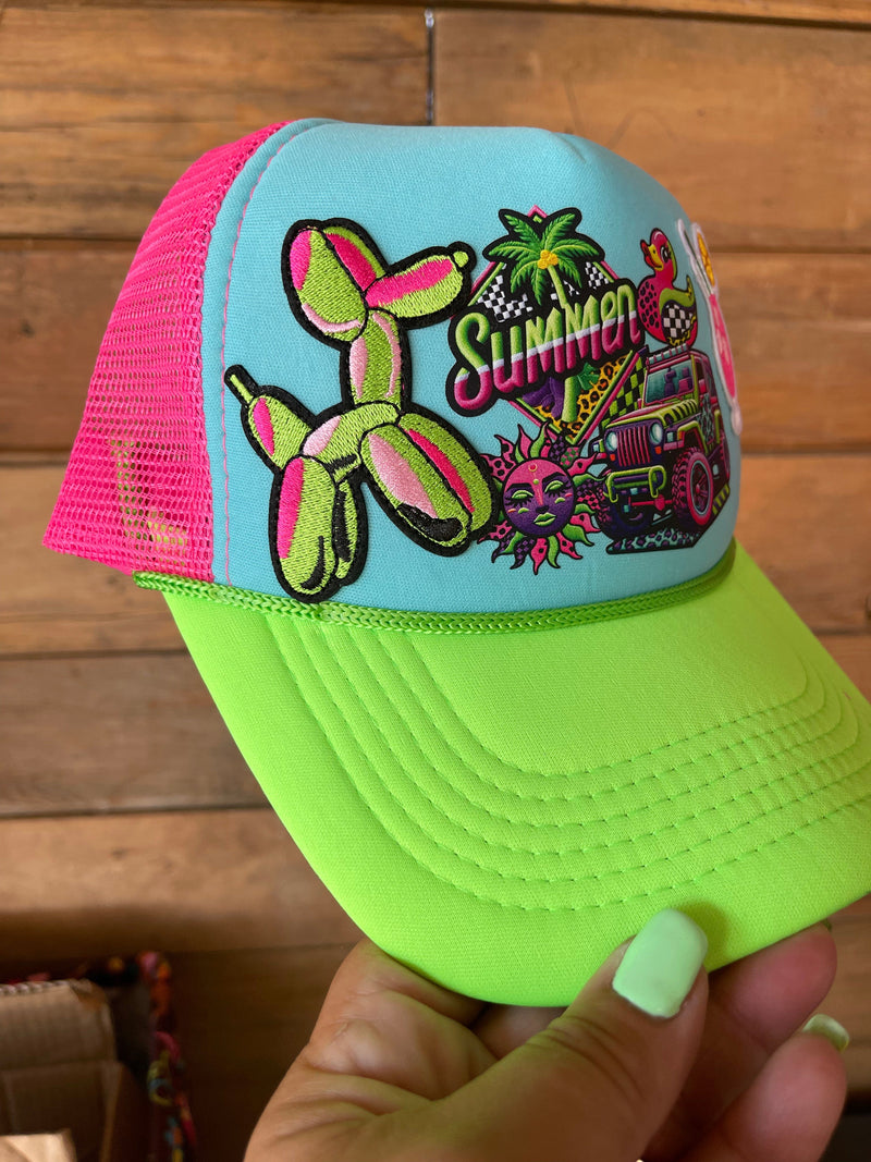 Jeep Summer Neon Trucker Hat Old Skool Boutique