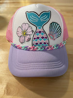 Mermaid Lavender Tri-Color Trucker Hat Old Skool Boutique