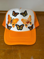 Orange Butterfly Trucker Hat Orange Butterfly Trucker Hat Old Skool Boutique
