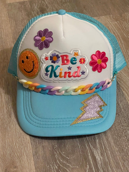 Be Kind Turquoise Trucker Hat Be Kind Turquoise Trucker Hat Old Skool Trucker Hat Bar