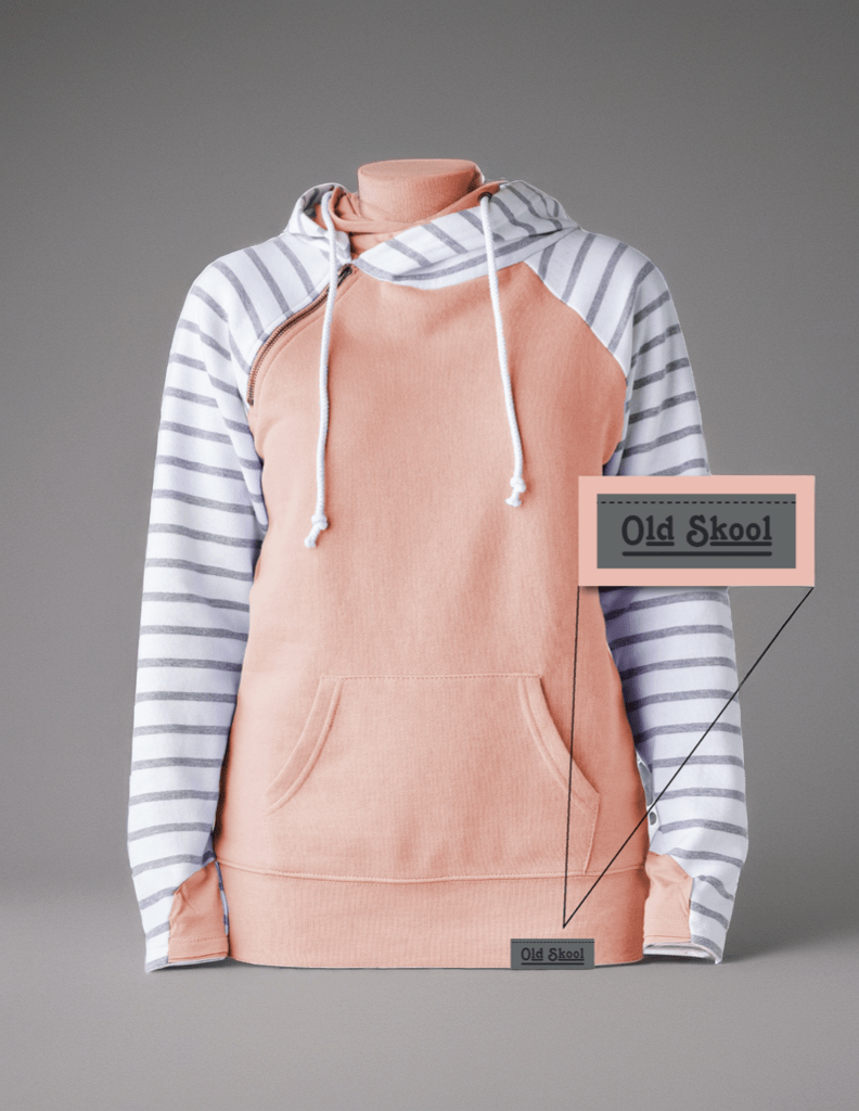 Ladies Stripe Double Hood Pullover - Rose Sand Ladies Stripe Double Hood Pullover - Rose Sand Park Bench Apparel