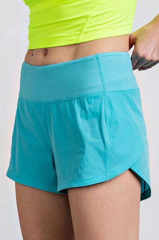Highlight Blue STRETCH WOVEN 2 IN 1 ACTIVE SHORTS Rae Mode