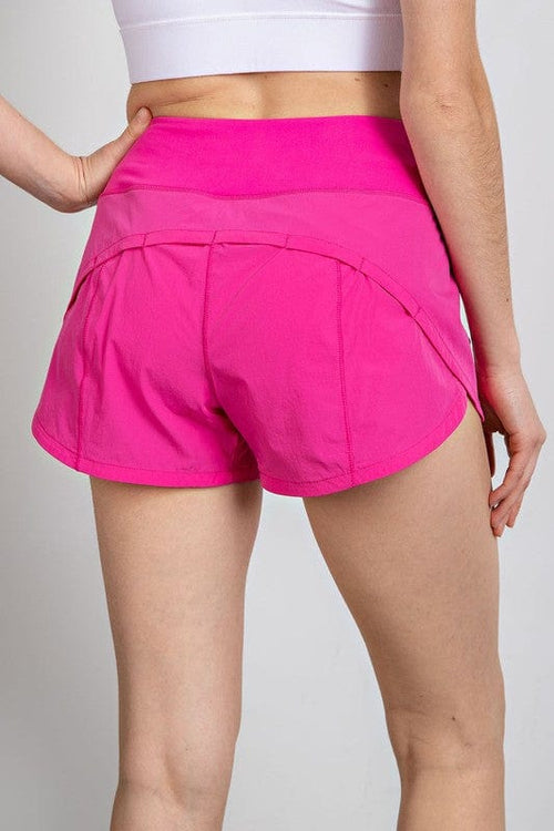 SONIC PINK STRETCH WOVEN 2 IN 1 ACTIVE SHORTS Rae Mode