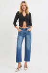 High Rise Crop Straight Leg Jeans High Rise Crop Straight Leg Jeans Risen Jeans