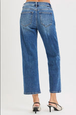 High Rise Crop Straight Leg Jeans High Rise Crop Straight Leg Jeans Risen Jeans
